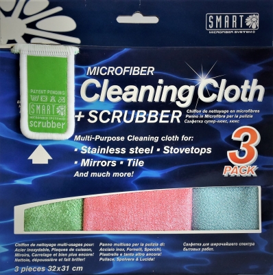 3-pack Cloth with Smart scrubber 12x12