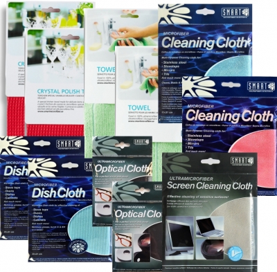 Smart Design Cleaning Cloth - Set of 8 - Non-Scratch and Ultra Absorbent -  Machine Washable - Cleaning, Dishes, Stains - Kitchen - 12 x 12 Inch